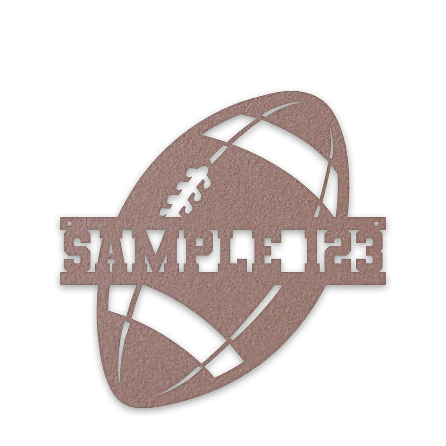 Sport Ball Monogram - FOOTBALL- Personalized Metal Sport Sign