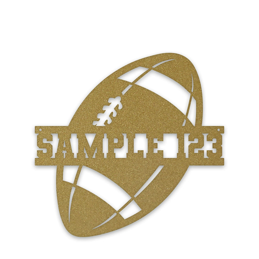 Sport Ball Monogram - FOOTBALL- Personalized Metal Sport Sign