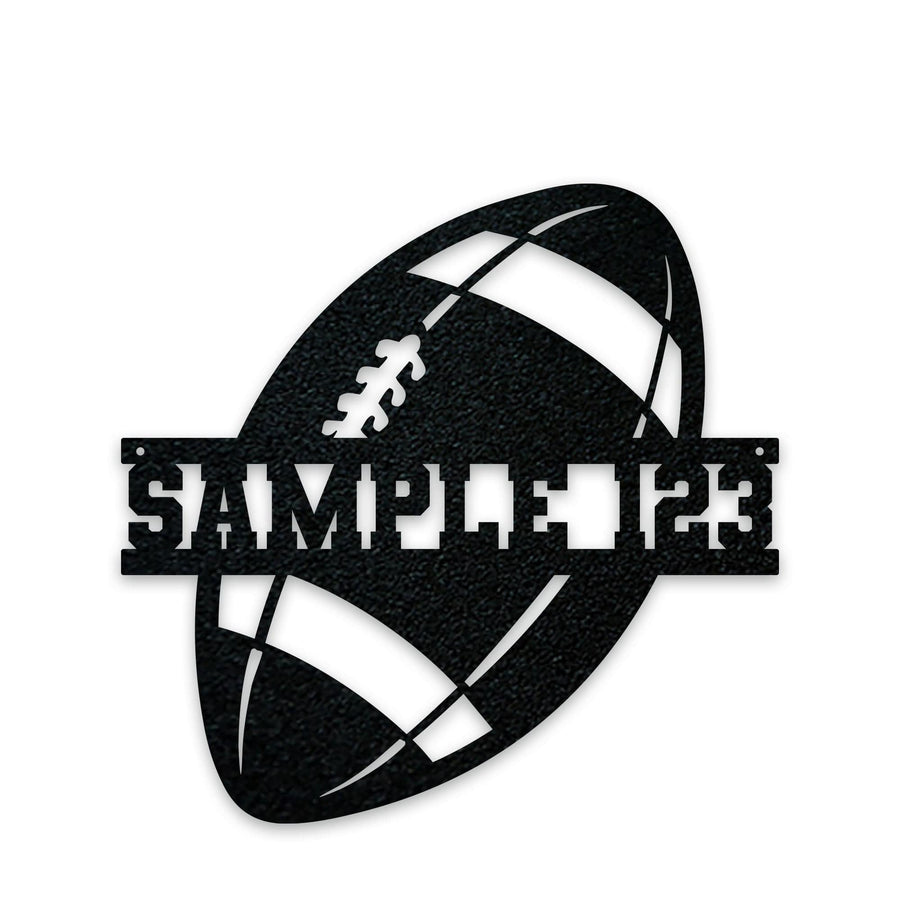 Sport Ball Monogram - FOOTBALL- Personalized Metal Sport Sign