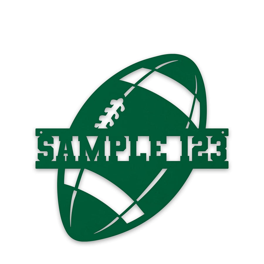 Sport Ball Monogram - FOOTBALL- Personalized Metal Sport Sign
