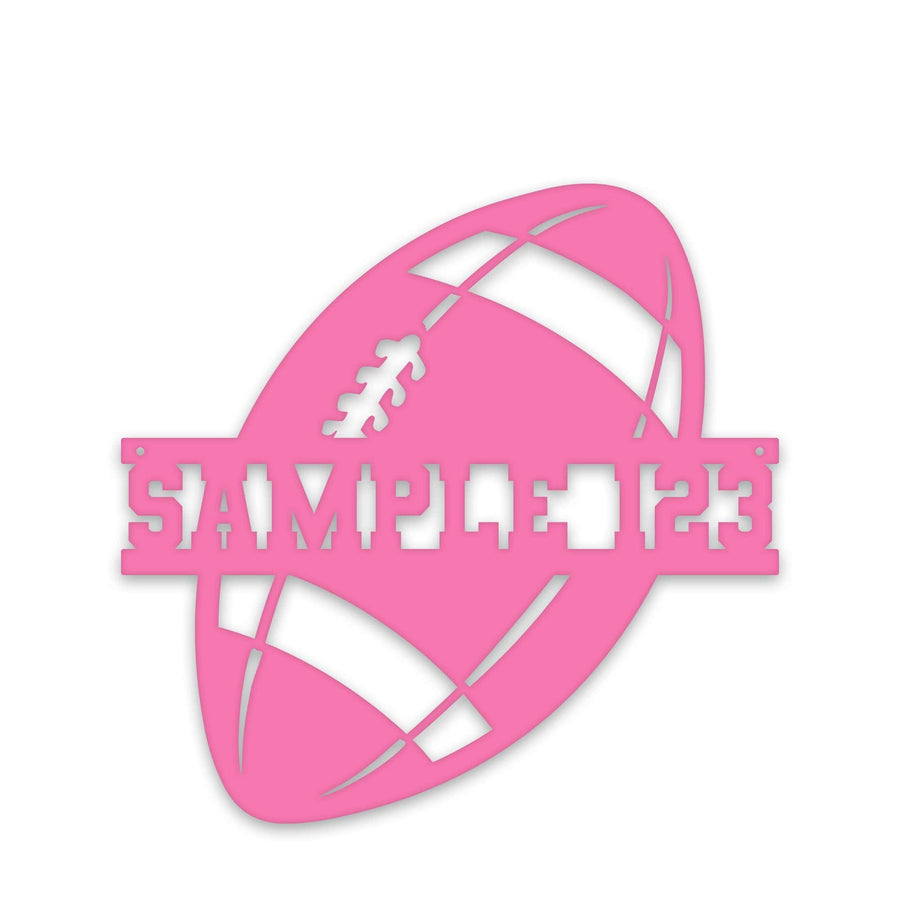 Sport Ball Monogram - FOOTBALL- Personalized Metal Sport Sign