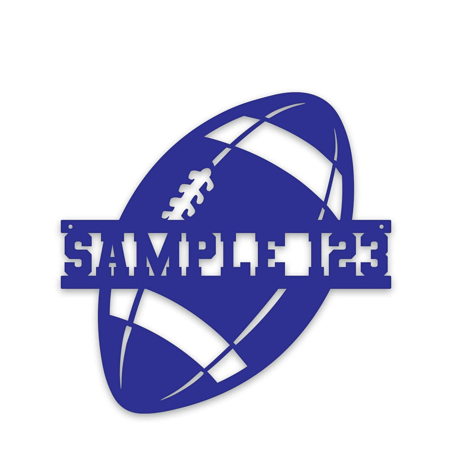 Sport Ball Monogram - FOOTBALL- Personalized Metal Sport Sign