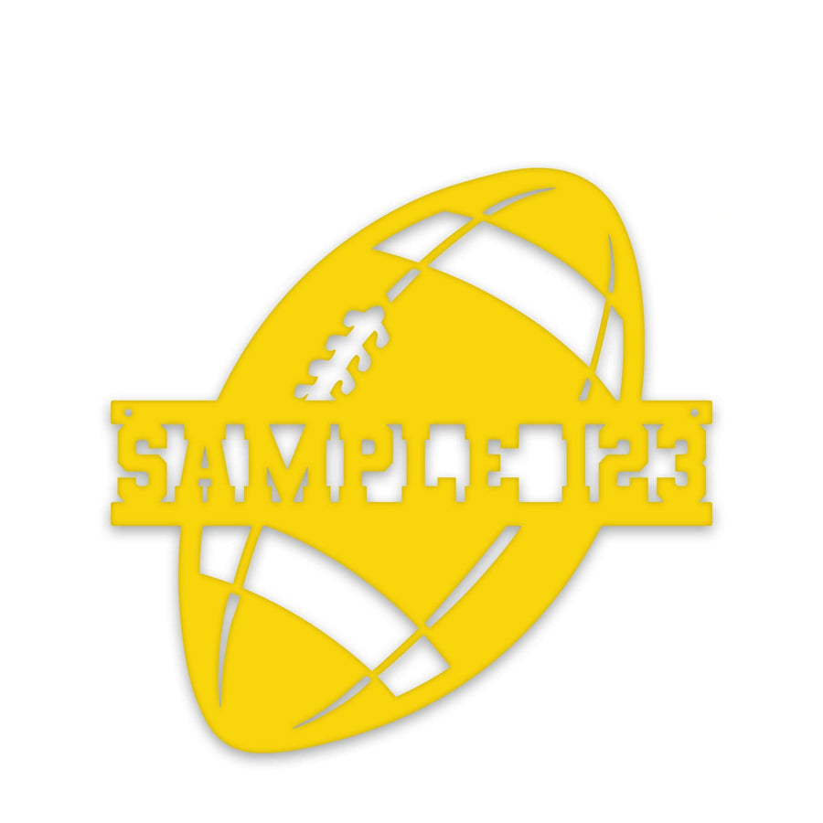 Sport Ball Monogram - FOOTBALL- Personalized Metal Sport Sign