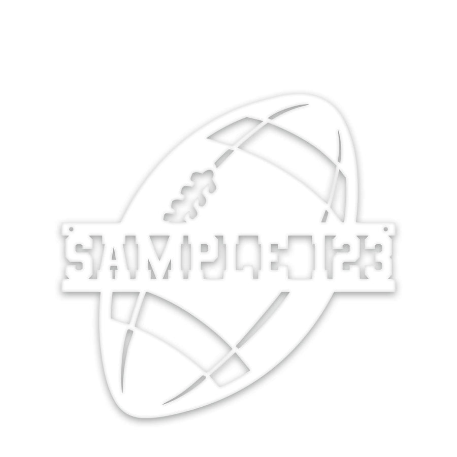 Sport Ball Monogram - FOOTBALL- Personalized Metal Sport Sign
