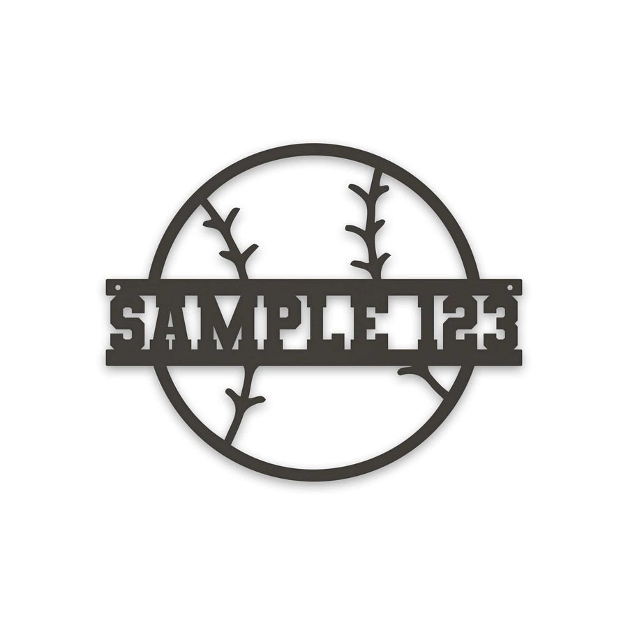 Sport Ball Monogram Metal Sign- SOFTBALL- Metal Sport Sign, Personalized Sport Sign