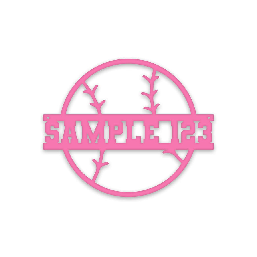 Sport Ball Monogram Metal Sign- SOFTBALL- Metal Sport Sign, Personalized Sport Sign
