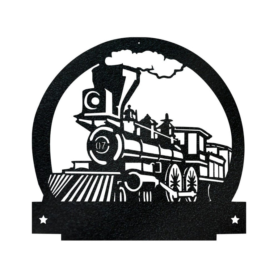 Steam Train Monogram Metal Sign