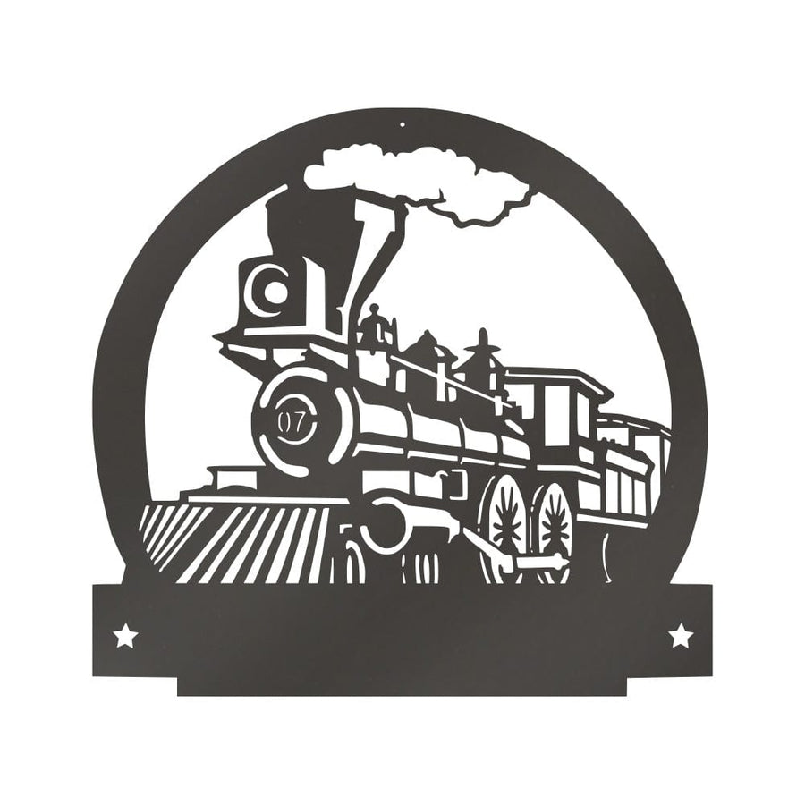 Steam Train Monogram Metal Sign