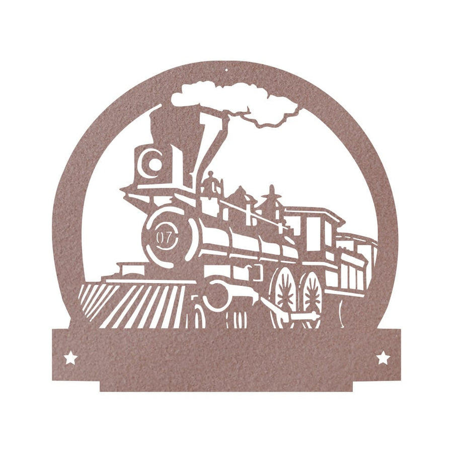 Steam Train Monogram Metal Sign