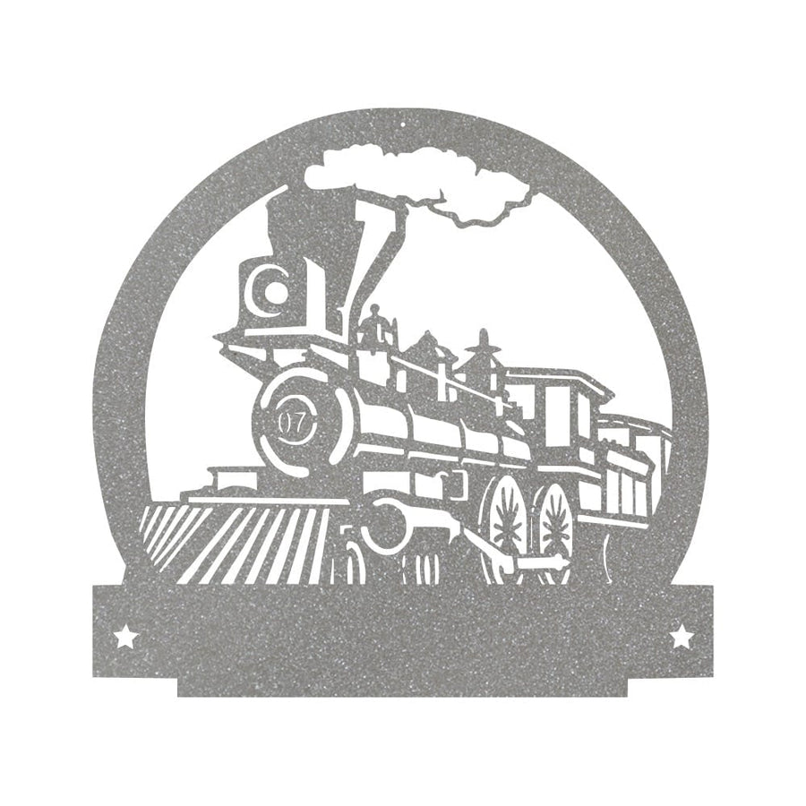 Steam Train Monogram Metal Sign