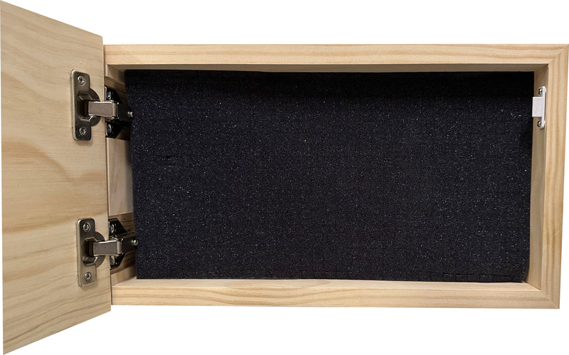 American Flag Try That In A Small Town Decorative and Secure Gun Cabinet (Red and Blue)