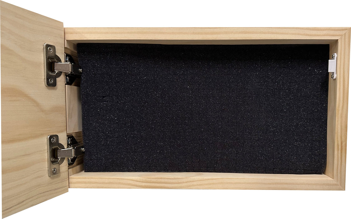 American Flag Try That In A Small Town Decorative and Secure Gun Cabinet (Red and Blue)