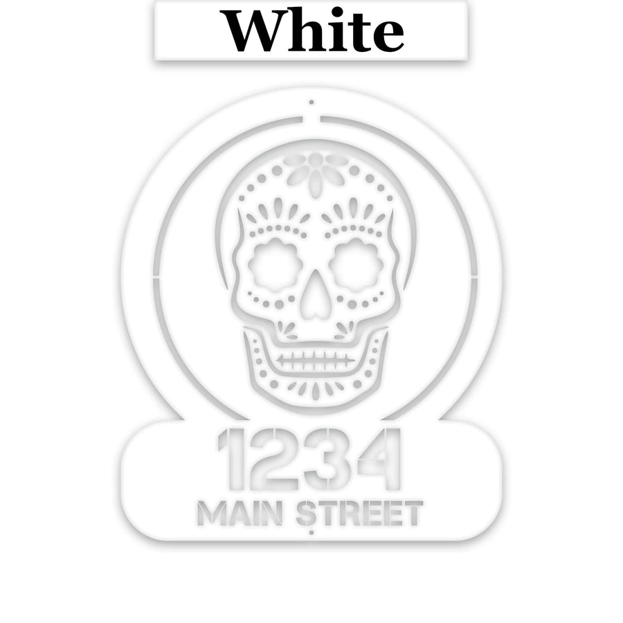 Sugar Skull Address Personalized Metal Sign