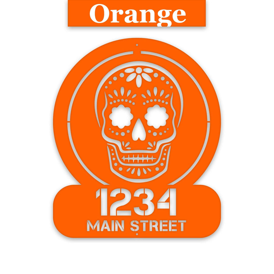 Sugar Skull Address Personalized Metal Sign