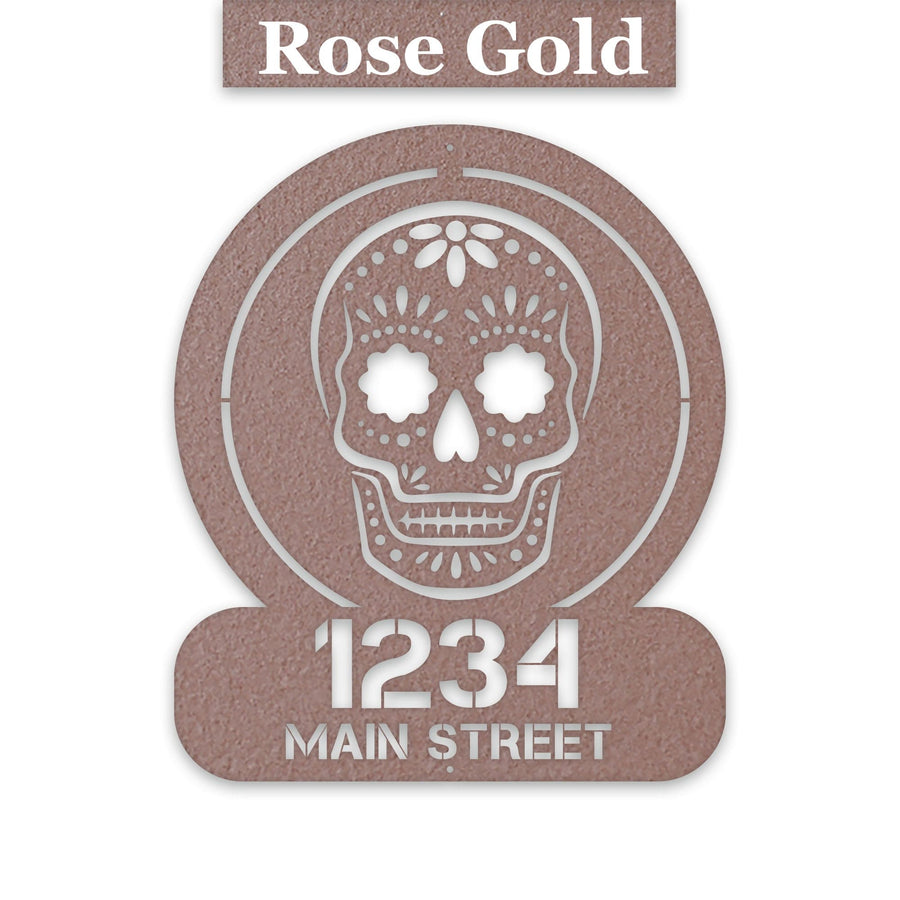 Sugar Skull Address Personalized Metal Sign