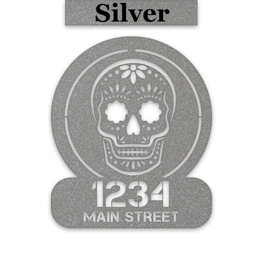Sugar Skull Address Personalized Metal Sign