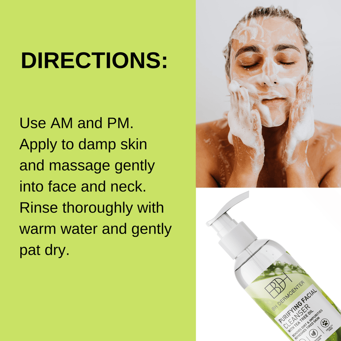 Tea Tree Purifying Facial Cleanser by BH Dermcenter - 8 FL OZ / 237 ML Skincare Los Angeles Brands 
