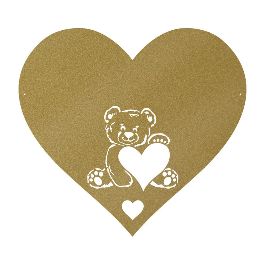 Teddy Bear Monogram Metal Sign