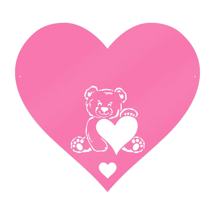 Teddy Bear Monogram Metal Sign