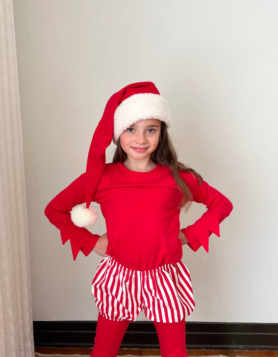 Red Candy Cane Striped Elf by Band of the Wild