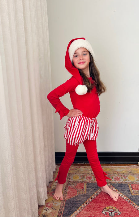 Red Candy Cane Striped Elf by Band of the Wild