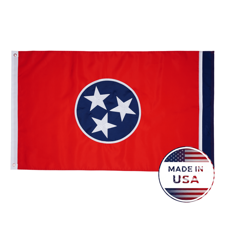 Tennessee State Flag shown flat