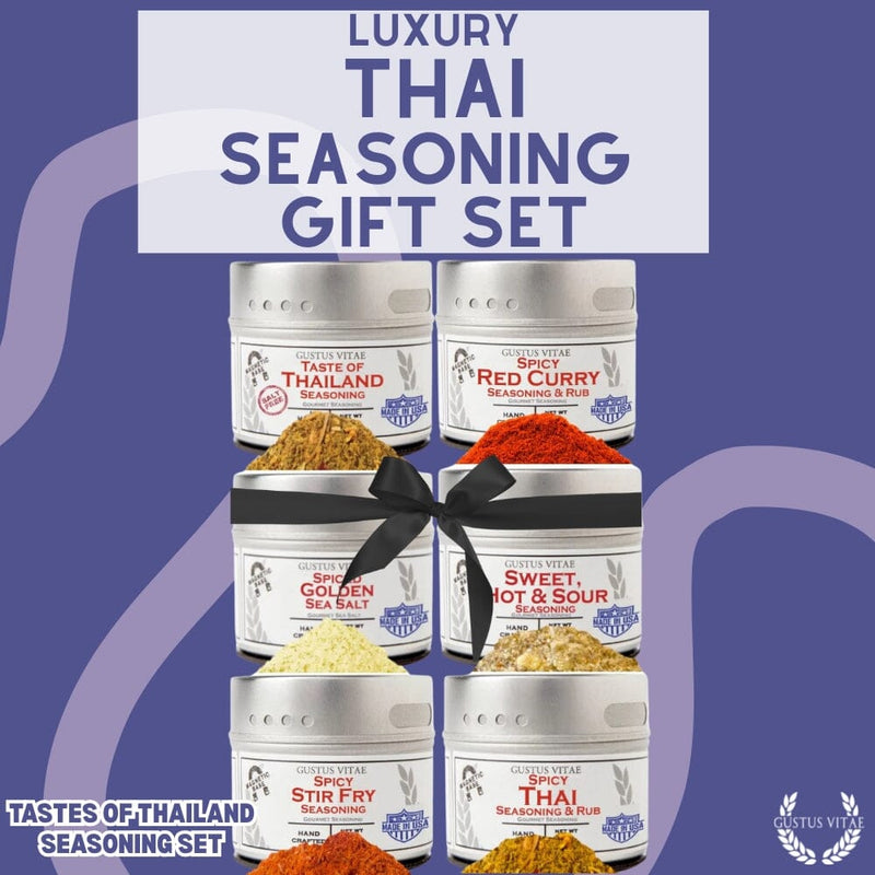 Thai Seasoning Gift Set - Tastes of Thailand - Artisanal Spice Blends Six Pack Collections & Gift Sets Gustus Vitae
