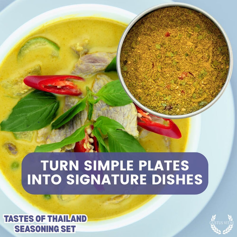 Thai Seasoning Gift Set - Tastes of Thailand - Artisanal Spice Blends Six Pack Collections & Gift Sets Gustus Vitae