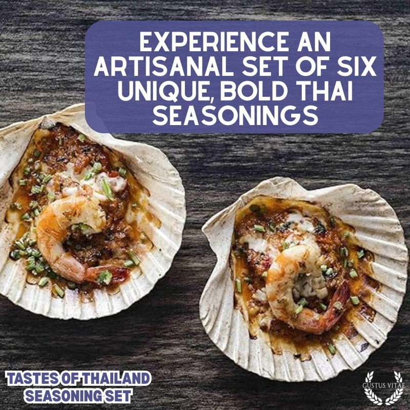 Thai Seasoning Gift Set - Tastes of Thailand - Artisanal Spice Blends Six Pack Collections & Gift Sets Gustus Vitae