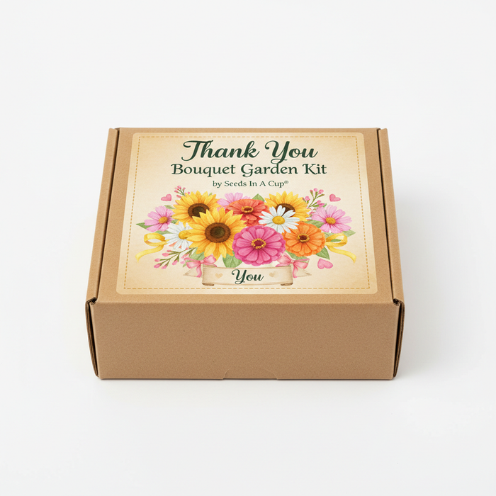 Thank You Bouquet Garden Kit | Sunflower, Black-eyed Susan, Columbine & Cosmos | Seeds In A Cup®