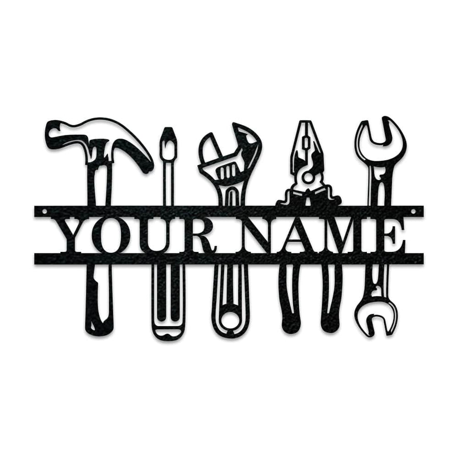 Tools Monogram - Metal Man Shed Decor