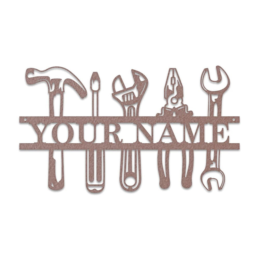 Tools Monogram - Metal Man Shed Decor