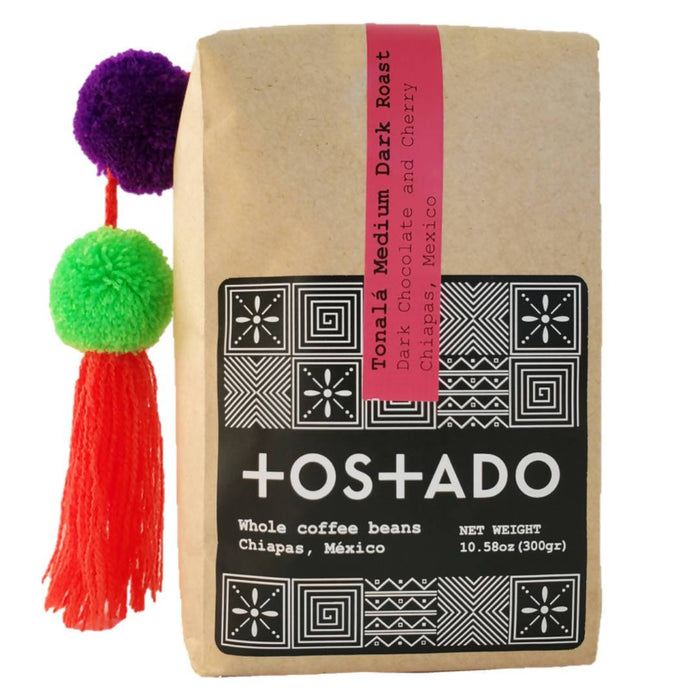 Tostado Tonala Coffee Beans (Medium-Dark Roast) - 10 Bags x 10.58oz by Farm2Me