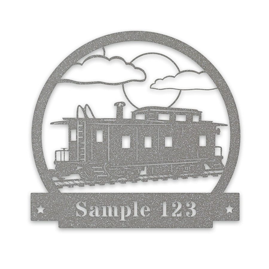 Train CABOOSE - Metal Wall Decor, Custom Metal Name Sign