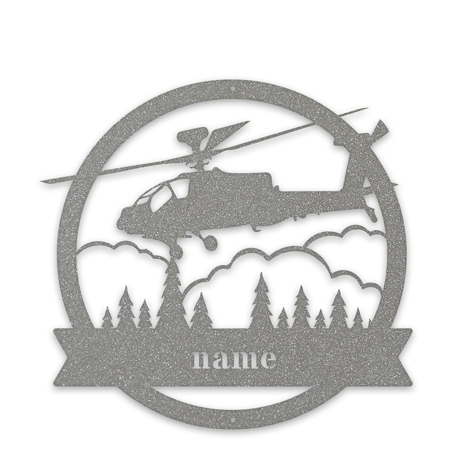 Transporation-APACHE Helicopter Personalized Metal Sign