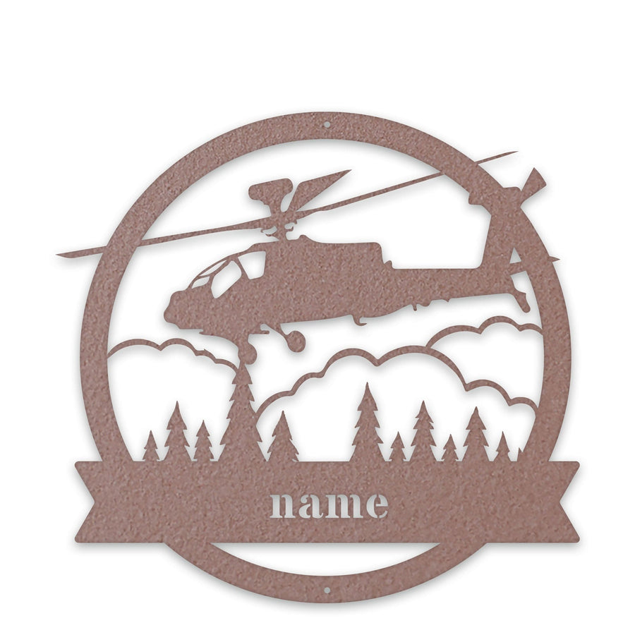 Transporation-APACHE Helicopter Personalized Metal Sign