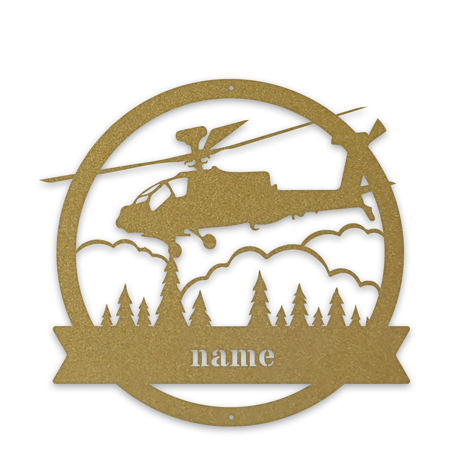 Transporation-APACHE Helicopter Personalized Metal Sign