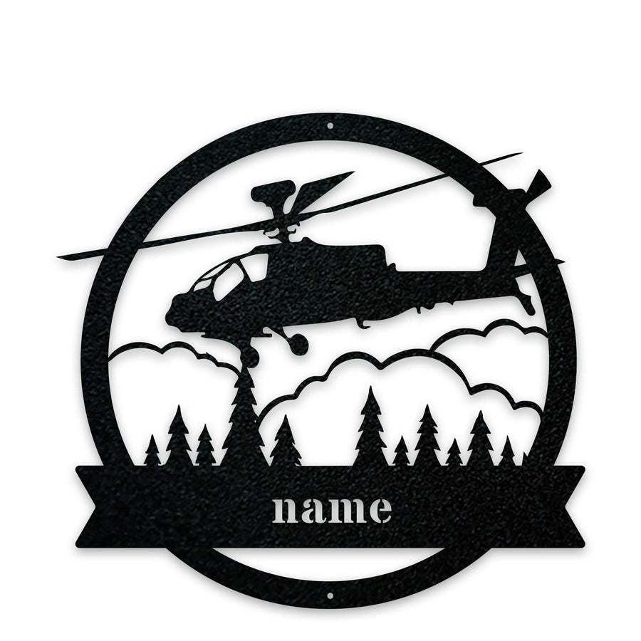 Transporation-APACHE Helicopter Personalized Metal Sign