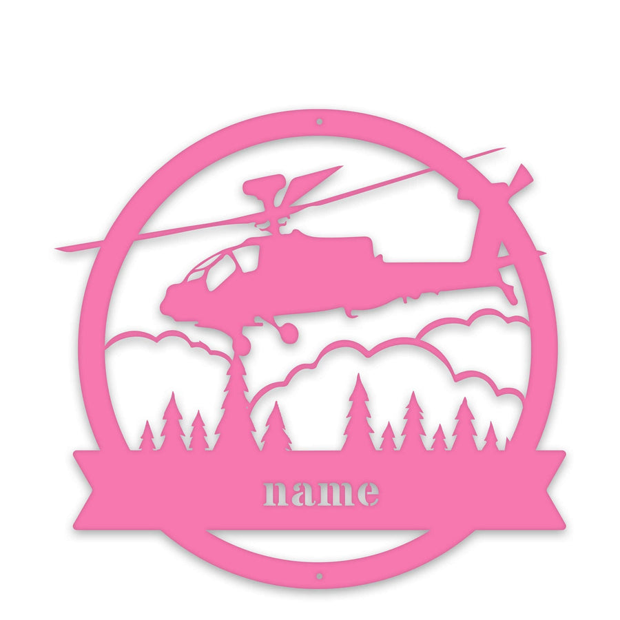Transporation-APACHE Helicopter Personalized Metal Sign