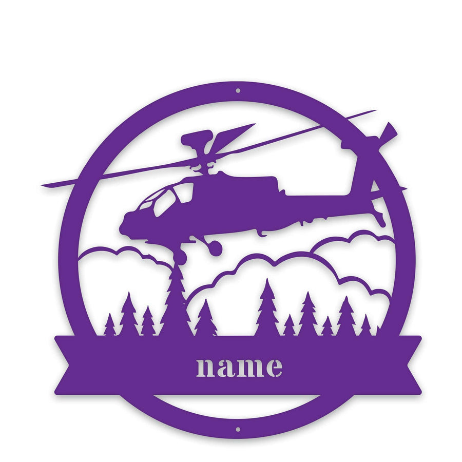 Transporation-APACHE Helicopter Personalized Metal Sign