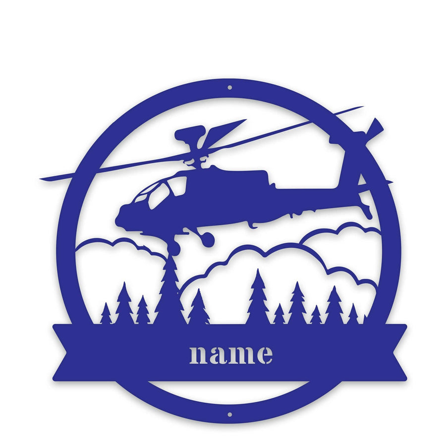 Transporation-APACHE Helicopter Personalized Metal Sign