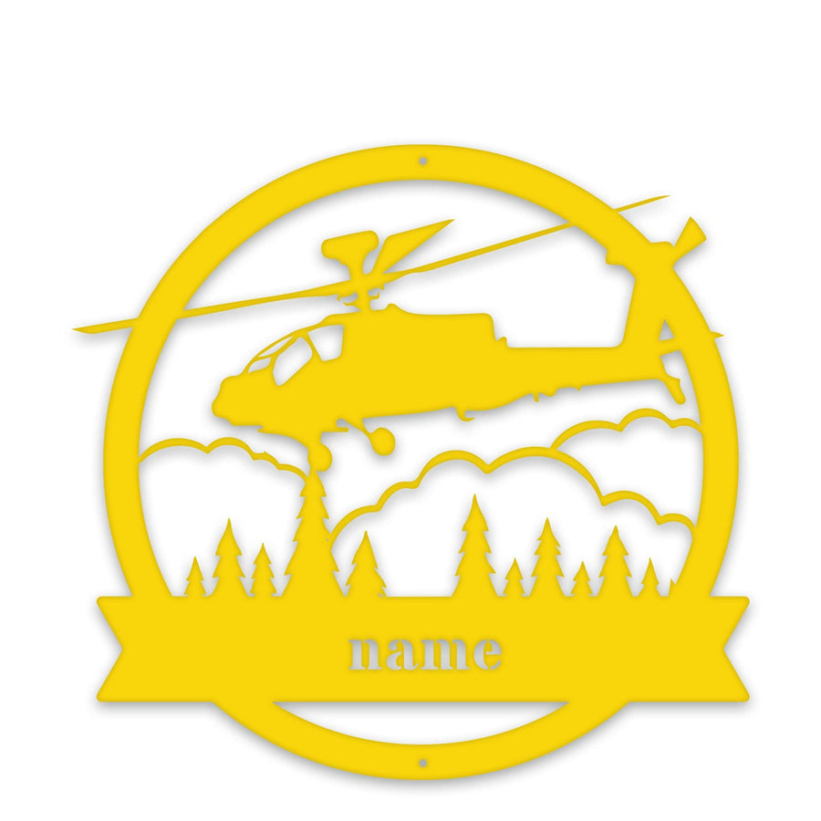 Transporation-APACHE Helicopter Personalized Metal Sign