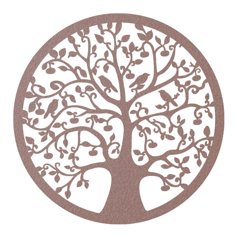 Tree of Life With Birds Metal Sign