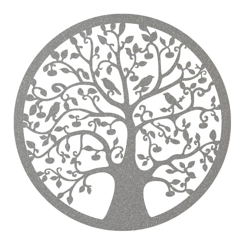Tree of Life With Birds Metal Sign