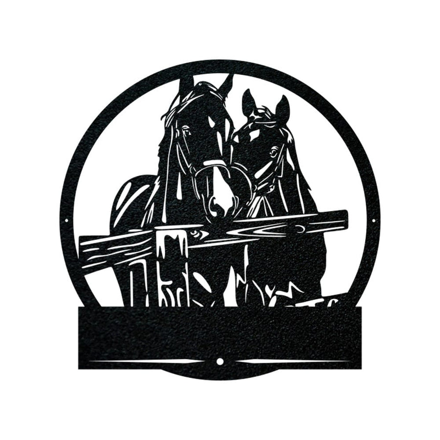 Two Horses Fence Monogram