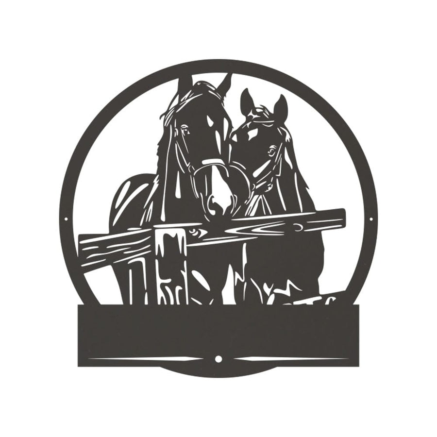 Two Horses Fence Monogram