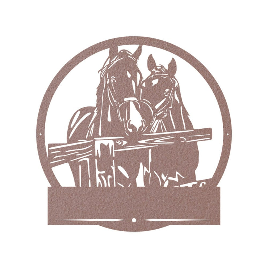 Two Horses Fence Monogram