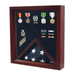 Flag Medal Display Case, Wood Military Flag Medal Shadow Boxes., , The Military Gift Store, Burial Flag Medal Display case