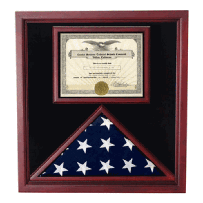 Flag and Document Display Case., , The Military Gift Store, Flag and Document Case