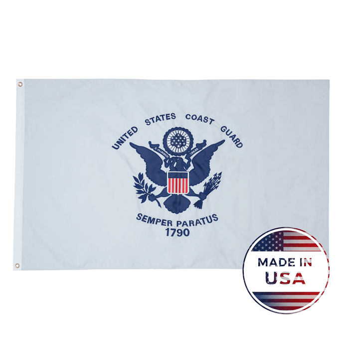 US Coast Guard Flag - Double Sided, 100% Made in USA